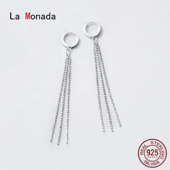 

La Monada Circle Tassel Dangle Hanging Earrings For Women Silver 925 Woman Korean Drop Earrings Minimalist Female In Jewelry