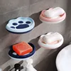 Soap Plate Box Drain Shelf Case Wall Adhesive Plastic Soap Dish Minimalist Soap Storage Holder Rack Bathroom Organizer Decor ► Photo 2/6