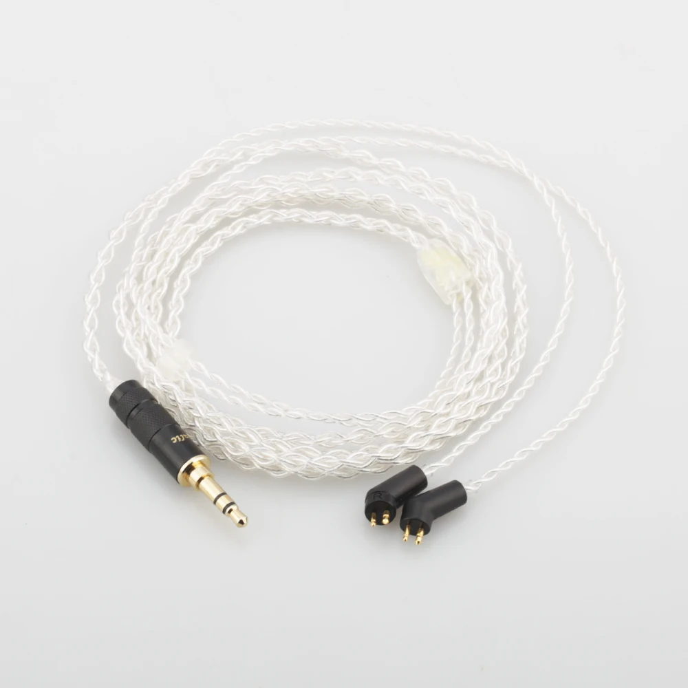 Hi End 8 Cores 7N OCC Silver Plated Headphone Upgrade Cable For ER4P ER4B ER4S Headphones