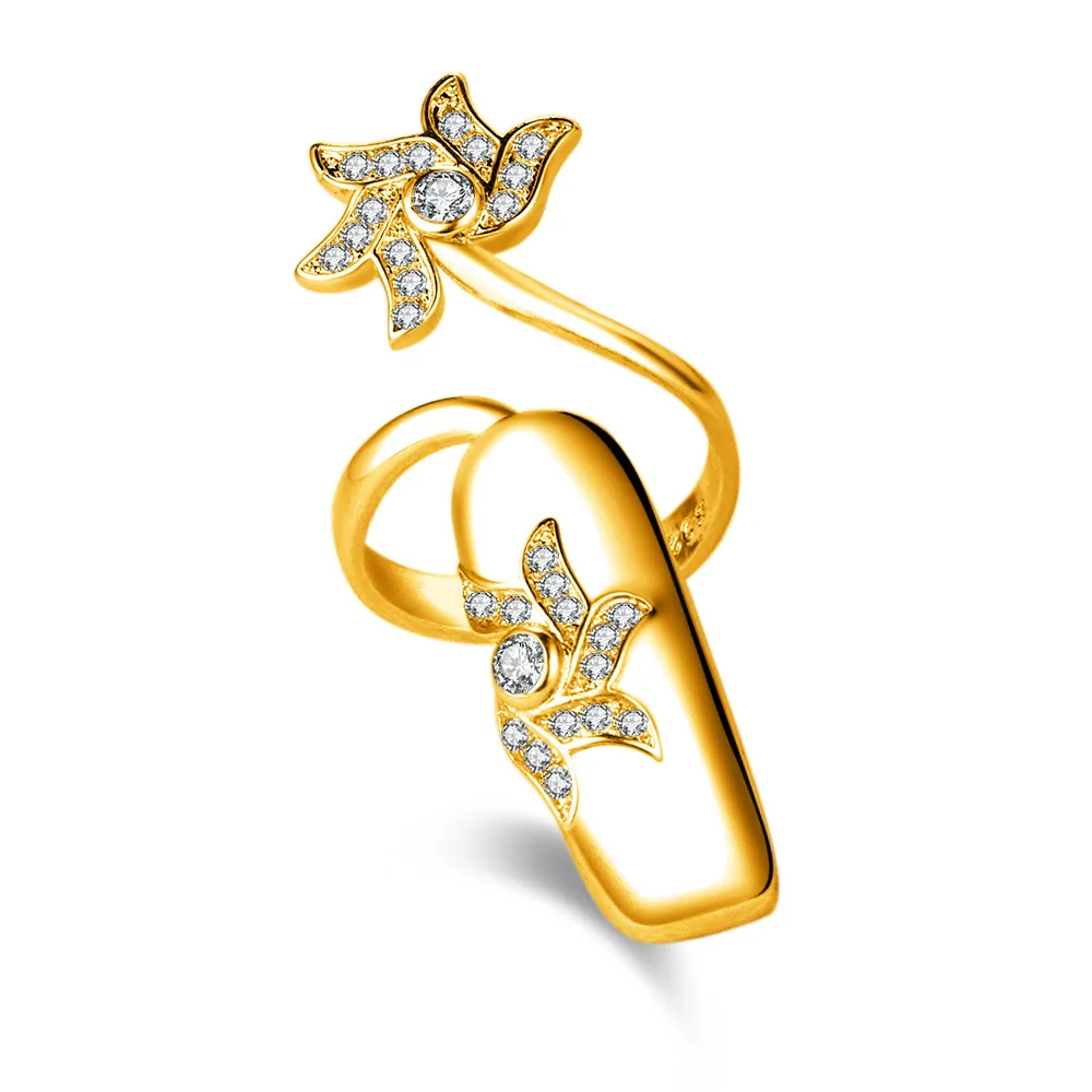 Anillo de uñas para mujer con circonitas cúbicas Anillo de uñas para mujer con circonitas cúbicas