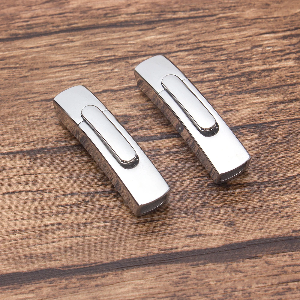 

2 pcs/lot 6mm*4mm Magnetic Stainless Steel Bracelet Accessories wholesale Jewelry Making Leather Cord Hook Buckle