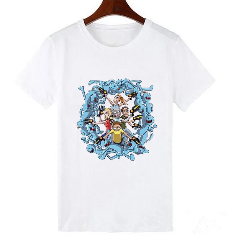 19bk704-white Showtly Rick and Morty футболка для мужчин/женщин футболки Новинка забавная одежда футболки мужские белые футболки pickle rick мужские топы - Цвет: 19bk704-white