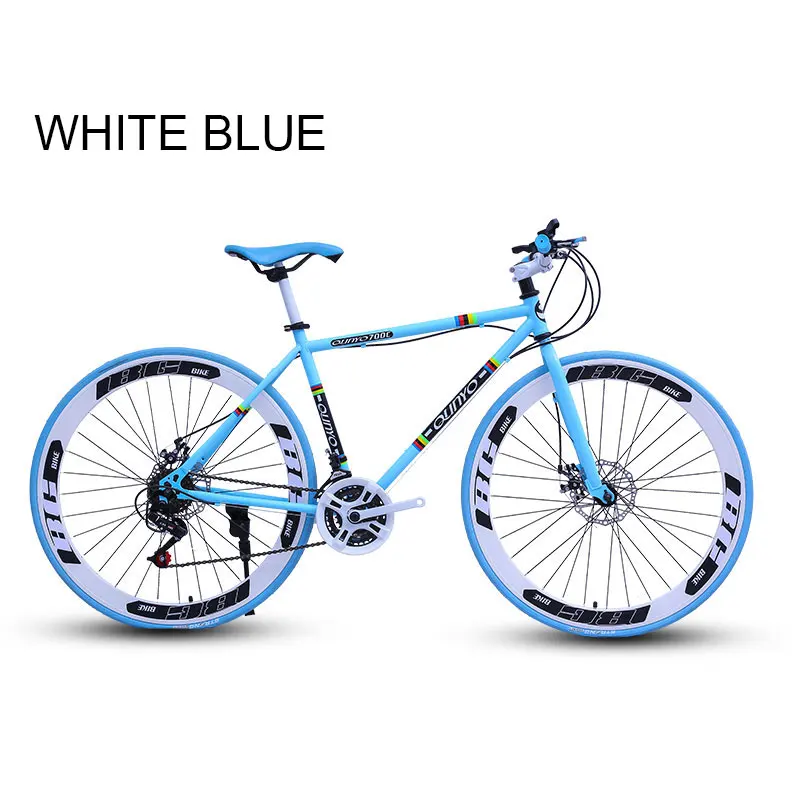 Discount Cycling Bicycle 24 Speed 60 Knife Men and Women  Road Racing Double Disc Brakes Pneumatic Tire Solid Tire Adult 12