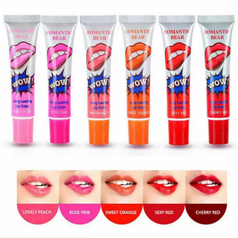 Amazing 6 Colors Peel Off Liquid Lipstick Waterproof Long Lasting Lip Gloss Mask Moisturizer Makeup Tear Pull Lip Lint Cosmetics