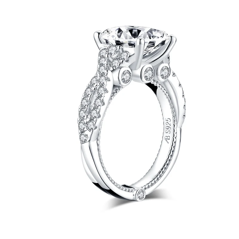 AINUOSHI модные 925 пробы серебряные 5.0ct огранка «Радиант» Обручение кольцо с искусственным бриллиантом Свадебные 8х10мм, свадебные ювелирные кольца подарок