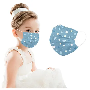 

In Stock Children's Three-Layer Protective Dust-Proof Cartoon Printed Disposable Mask Face Mouth Mask Earloop Fast Delievry New
