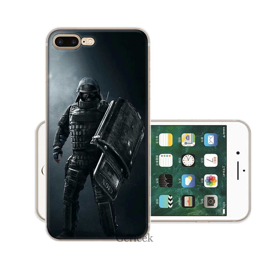 H7 Чехол для мобильного телефона iPhone 11 Pro 6 6s 7 8 P Lus iPhone XR X XS Max 5 5S SE Shell Rainbow Six Siege operation черный Жесткий Чехол для льда - Цвет: H7