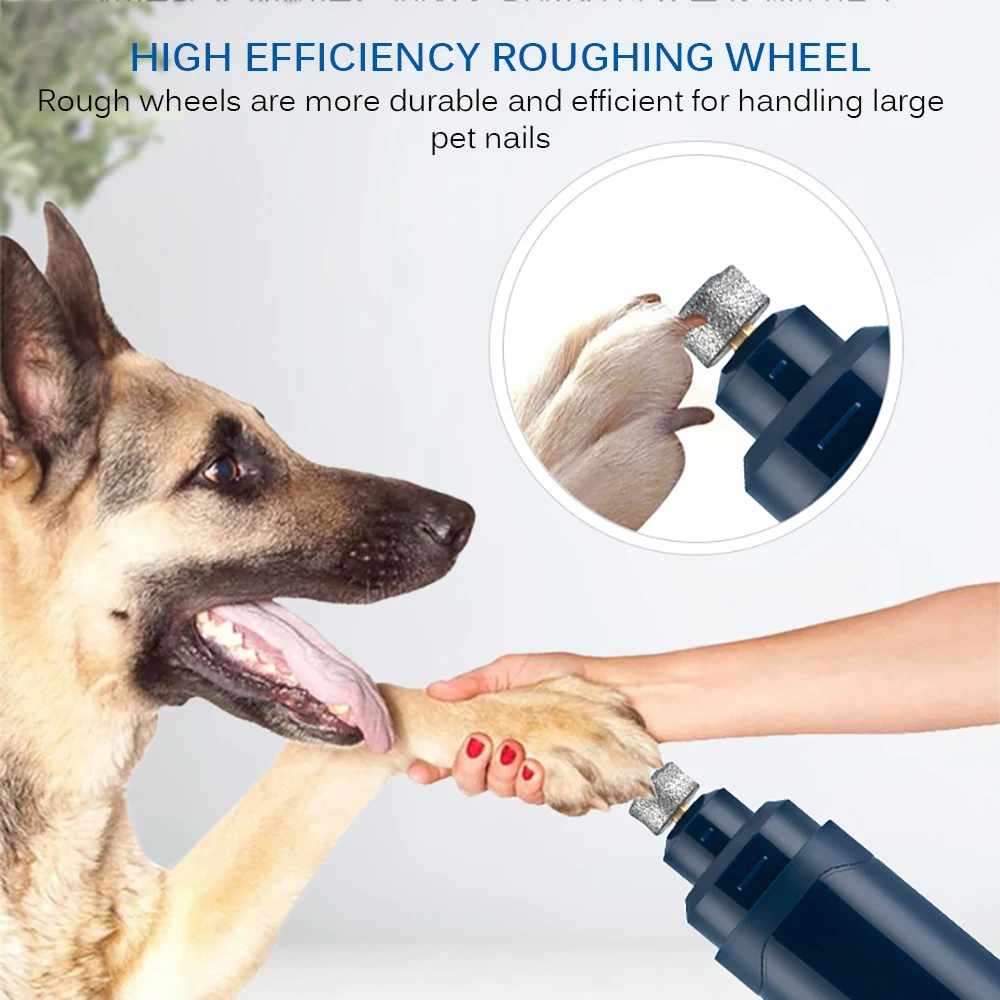 Dog Nail Grinder Upgraded Speed Electric Rechargeable Pet Nail Trimmer