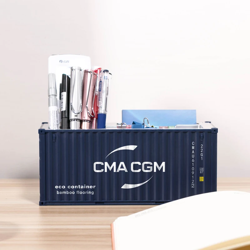 car toys Mini Shipping Simulation Container Model Toys Multi Function Pen Holder Business Card Holder Storage Box Office Gift Custom LOGO remote control helicopters Diecasts & Toy Vehicles