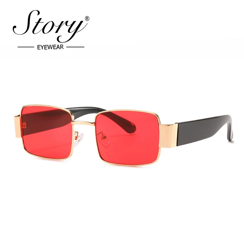 Story Vintage Square Sunglasses Men 2020 Luxury Brand Design Retro Metal Frame Punk Sun Glasses Shades For Male Uv400 S9061A