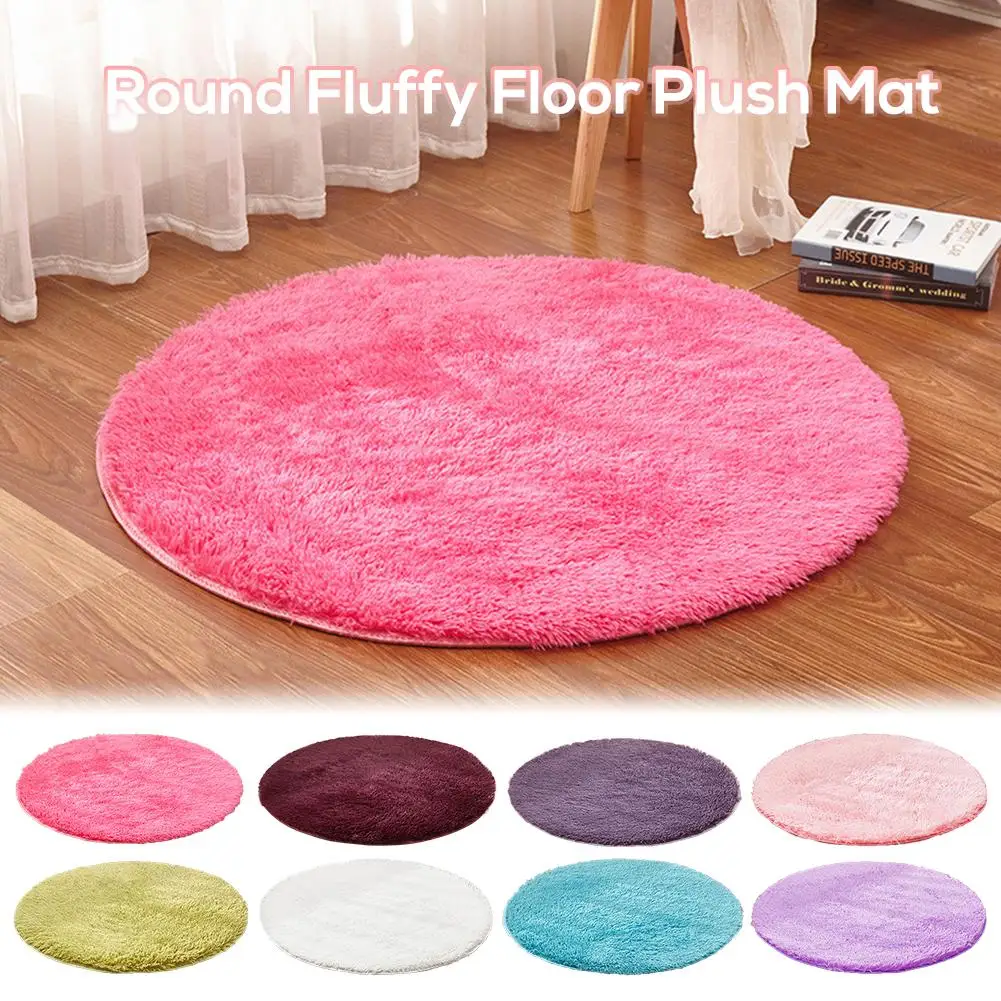 Living Room Bedroom Area Rugs Round Rugs Absorbent Soft Mat Non-Slip Cute Animals Carpet Machine Washable 36x36