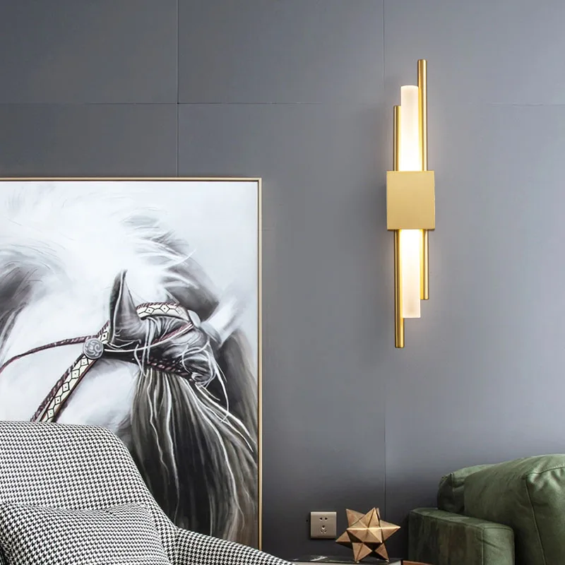 Nordic LED Wall Lamp Indoor Lighting Wall Sconce Light For Home Hotel Stairs Bedroom Bedside Luxury Living Room Decoration Lamps