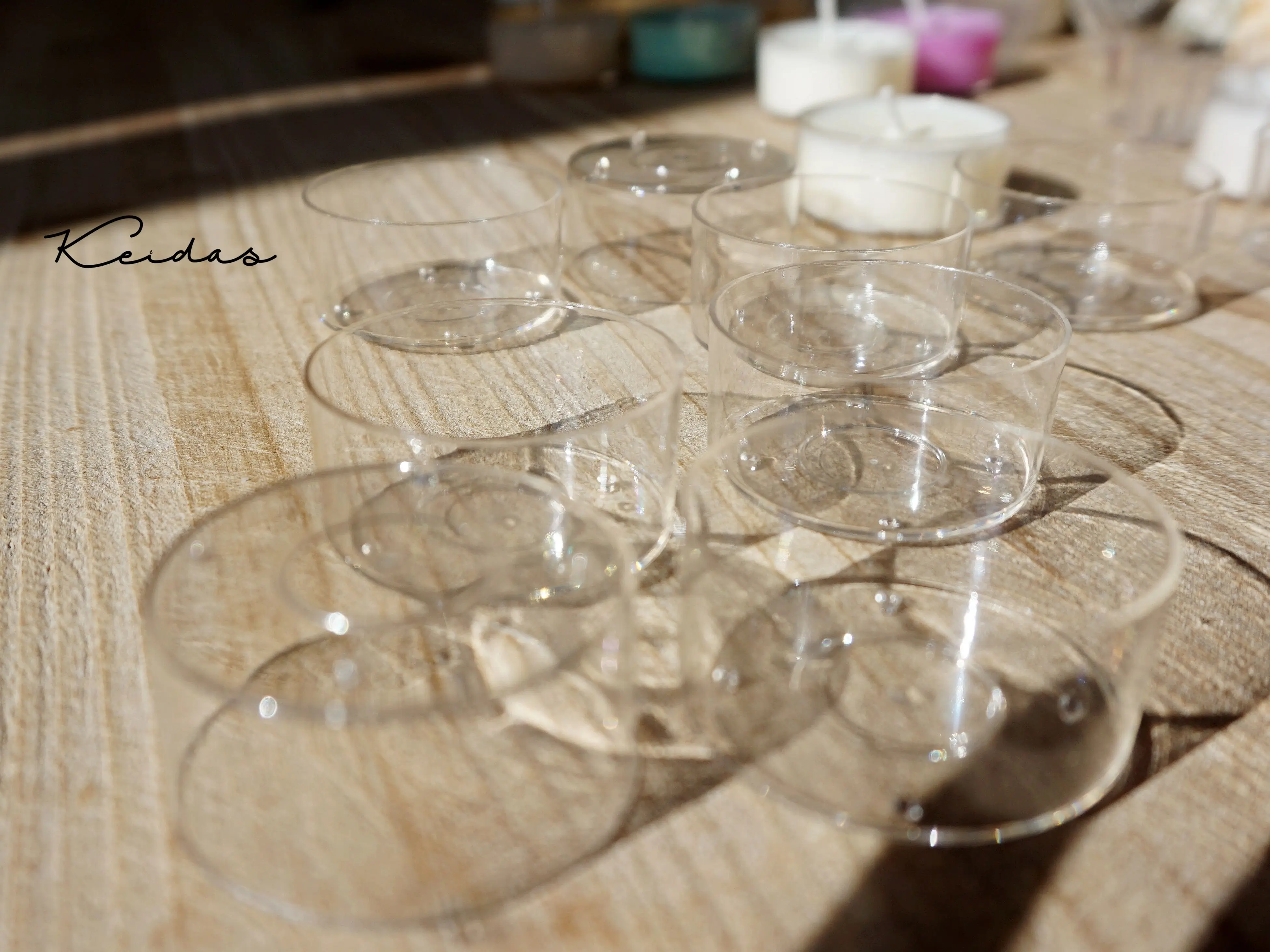 Wholesale 50pcs T16 Transparent Round Shape Plastic Candle Containers for Holiday Decoration DIY Candle Making