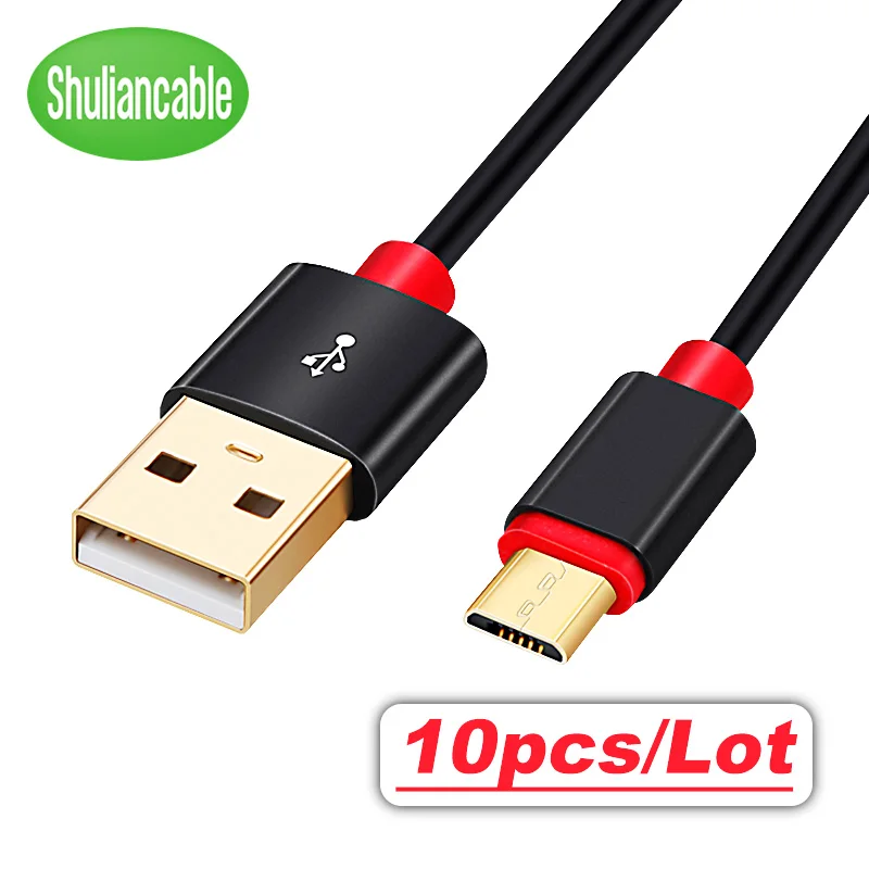 Распродажа кабель Micro USB 10 шт./лот 1 м 5 2 3 быстрой зарядки с позолоченным покрытием