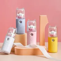 Cute Cow Humidifier Portable Female Makeup Water Replenishment Instrument Handheld USB Women Perfume Alcohol Nano Sprayer 1