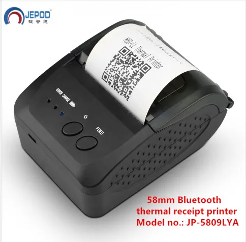 Дешево! JEPOD JP-5809LYA 58 мм USB Термальный чековый принтер Bluetooth беспроводной банкнот-принтер для Android, IOS, Windows системы - Цвет: JP-5809LYA