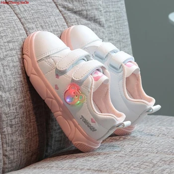 

Spring new children's shoes bow girls princess baby single shoes students cartoon casual sequin shoe kids sneakers Size 21-30