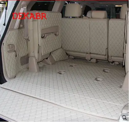 Полный Комплект ковриков для багажника+ коврик для задней двери для Toyota Land Cruiser 200, 7 мест,-2007, прочный грузовой лайнер, коврик для багажника, ковры, автомобильный стиль