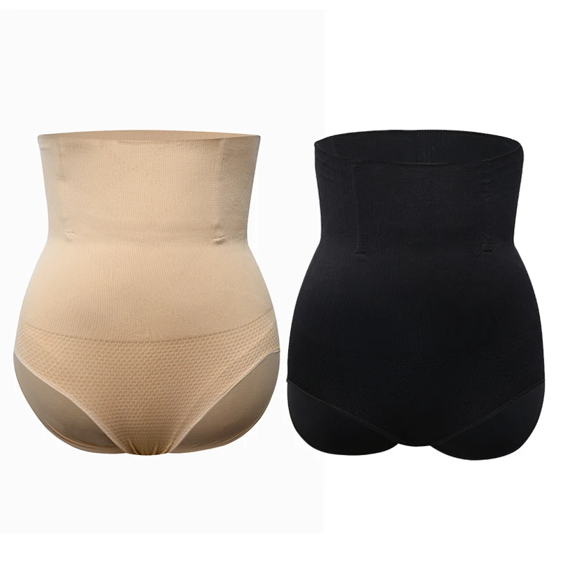 Black and Nude VASLANDA женское корректирующее белье с высокой талией корсаж и трусики Корректор тела пояс Faja контроль животика белье для похудения и коррекции фигуры Нижнее белье - Цвет: Black and Nude