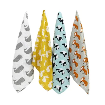 

4Pcs Towels Soft Practical Comfortable Square Towel Face Towel for Baby Children