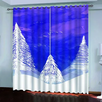 

purple curtains 3D Blackout Curtains For Living room Bedding room Drapes Cotinas para sala