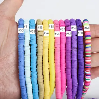 

3mm BEAUTIFUL Soft AFRICAN Colored VINYL Heishi Beads Clay Disc - 16 inch strand 103227