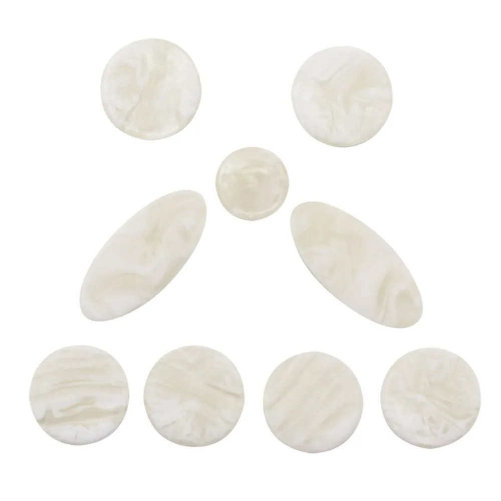 

9pcs White Mother of Pearl Shell Key Button Inlays for Tenor/ Alto/ Soprano Sax Saxophone