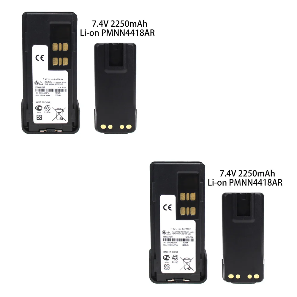 2X Замена Батарея совместим с Motorola DP2400 DP-2400 DP2600 DP-2600 XIR P6600 PN внутренней катушкой, PMNN441 PMNN4415 PMNN4416 - Цвет: Black