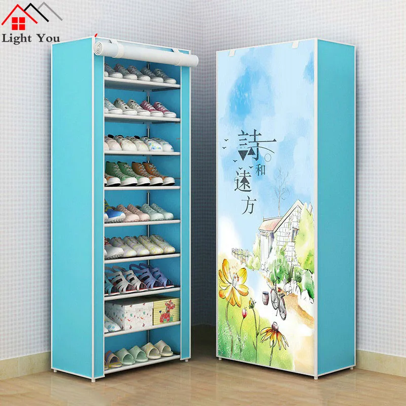 

Пылезащитный домашний стеллаж для обуви, органайзер, многоуровневый стеллаж для обуви, экономит место, домашний шкаф для хранения