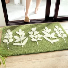 Tapis antidérapant à Absorption d'eau pour salle de bain, 1 pièce, Simple, doux, maison fraîche, porte à porte, fourrure, chambre à coucher, 3d 