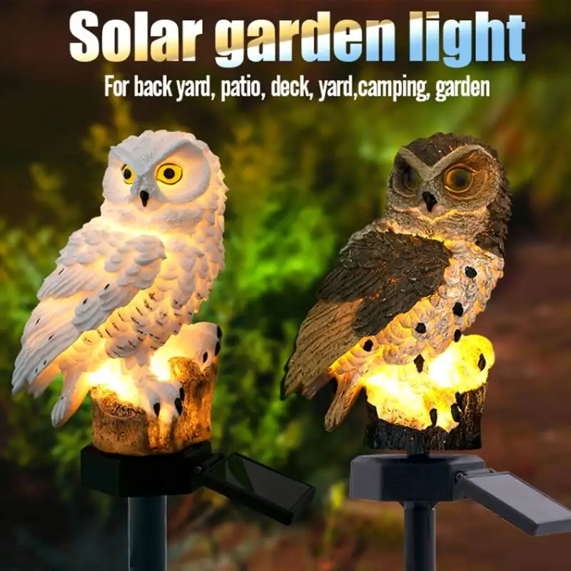 

Owl Polar bear Solar Light with Solar LED Panel Outdoor Waterproof IP67 Home Yard Garden Night Lights Animal Lawn Landscape Lamp