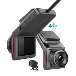 Dashcam 4g Hd 1080p double caméra, avec Gps, Wifi, application Mobile, Terminal d'ordinateur, télécommande, boîte noire, Dvr 