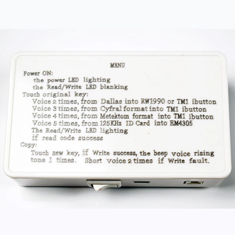 1 шт./лот TM Ibutton карточный ручной Дубликатор DS1990 RW1990 и 125 кГц EM4305 T5577 совместимый