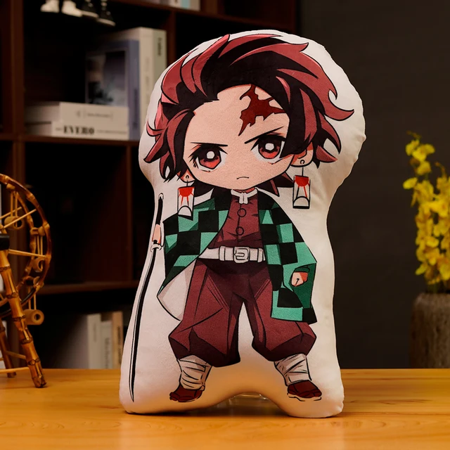 45cm Demon Slayer Plush Cushion Japanese Anime Chair Sofa Bed Back Pillows Kids Stuffed Plushie Toy Dolls Body Pillow Home Decor