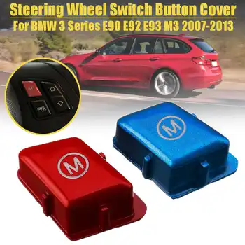 

Car Steering Wheel M1 M2 Mode Switch Button Cover Blue/Red For BMW 3 Series E90 E92 E93 M3 2007 2008 2009 2010 2012 2013
