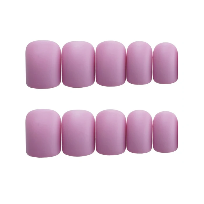 High Quality Fashion 24pcs Detachable Wearable Matte False Nails Full Cover Short Style Candy Color Fake Nail LVS88