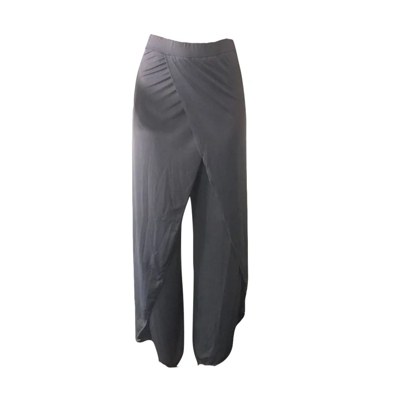 Спортивные брюки 5XL, сексуальные свободные широкие штаны для йоги, женские полуоткрытые штаны для фитнеса, спортзала, бега, спортивные штаны для йоги