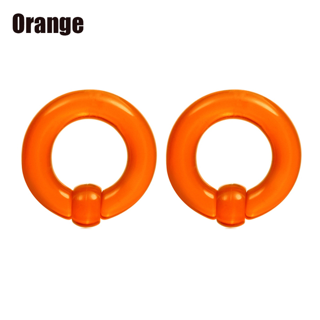 Acrylic BCR Big Large Size Captive Bead Ring Ear Tunnel Plug Expander Gauges Nose Septum Ring Earring Piercing Body Jewelry