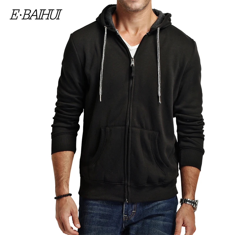 

E-BAIHUI new autumn hoodies cotton zipper coats men's fashion hoodies and sweatshirts man casual winter hoodies men jackets 5742