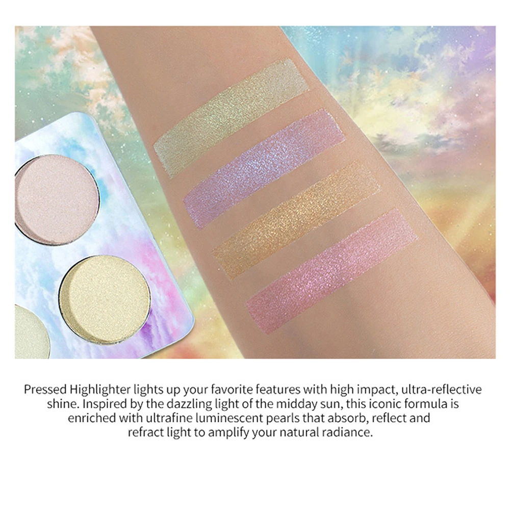 Brand Makeup Bright Light Eye Shadow Palette 4 Color The Nude Balm Minerals Powder Pigments Cosmetics Glitter Eyeshadow