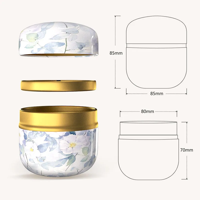 Mini Tea Caddy Tea box,Coffee Tins Food Storage Container Storage Box for Coffee Herb Candy Chocolate Sugar Spices tea tin box tea canister ceramic storage jar airtight container