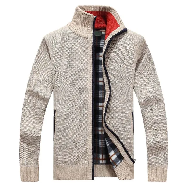 Men's Sweaters Autumn Winter Warm Zipper Cardigan Sweaters Man Casual Knitwear Sweatercoat male clothe 3