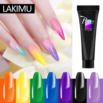 

Pink White Nail Extension Poly Gel Dual Form off white Clear Dry Polygel Builder Gel UV Manicure Finger Extension nail art store