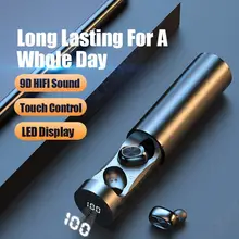 

312 Bluetooth-compatible Earphone Sensitive Intelligent Digital Display TWS HiFi Sports Earbud for Calling