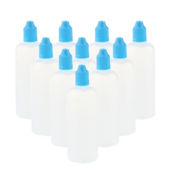 

10x 120ML Squeeze Condiment Bottles wit Cap fo Paint Essence Eye Drop Saline