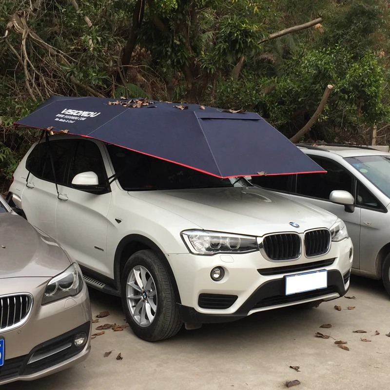 Ombrello parasole per auto Super Large da 5.2m tetto pieghevole completamente automatico protezione solare estiva capannone telecomando copertura a baldacchino portatile  34