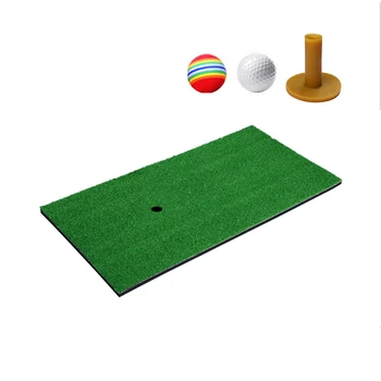 

Indoor Golf Practice Mat Residential Training Artificial Grass Golf Exercise Mat Practice Rubber Tee Holder Golf Mat Pad Traine
