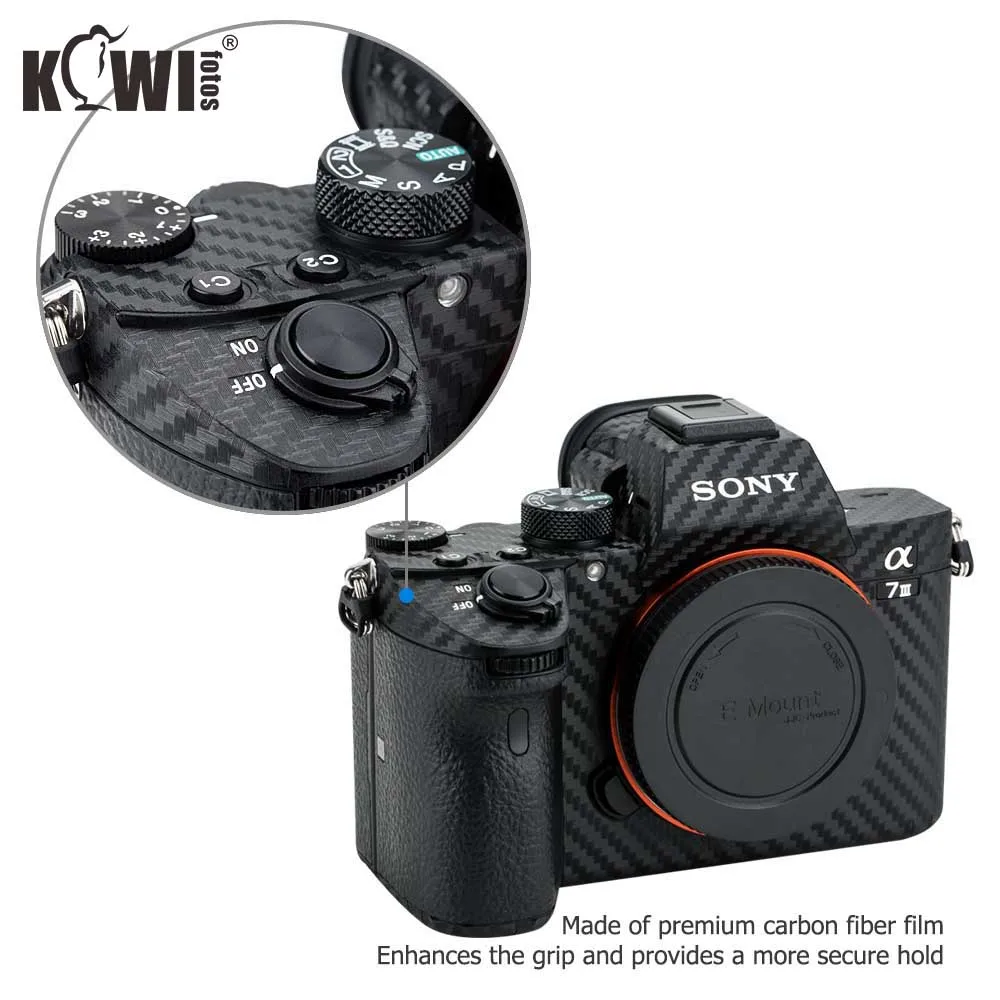 KIWIFOTOS Анти-Царапины Камера тела пленка из углеродного волокна комплект для sony A7 III A7R III A7III A7RIII A7M3 A7RM3 Камера s кожи 3M Стикеры