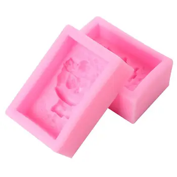 

2Pcs Silicone Soap Christmas Theme Mold Decoration Fondant DIY Handicraft Craft Art Cake Baking Tool Santa Claus Molds