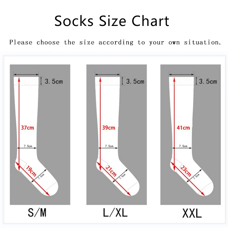 Men Women Soccer Socks Cycling Compression Stockings Outdoor Sports Football Socks Non-Slip Sweat-Absorbent Breathable